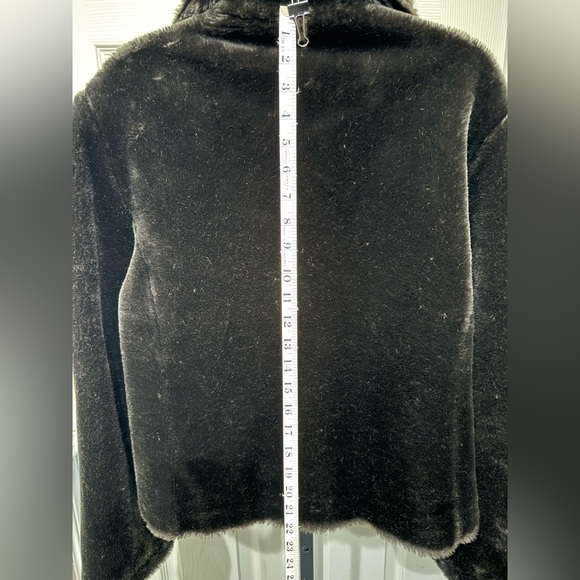 Kenneth Cole Dark Brown Faux Fur Teddy Jacket - Picture 5 of 6